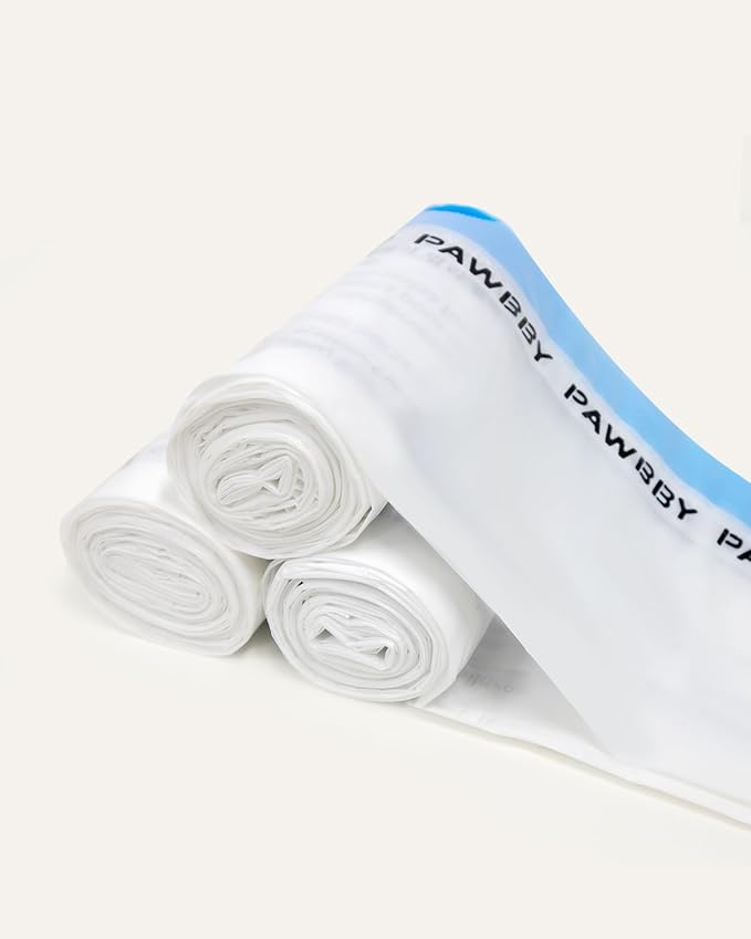 Cat Litter Box Liners Waste Bags-3 Roll Self Cleaning Cat Litter Box Trash Bags with handle (30pcs)