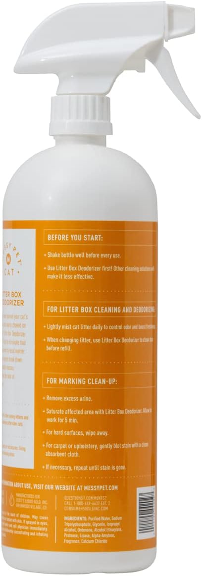 Litter Box Deodorizer – Enzymes Combat Odors from The Litter Box, Safe for Cats & Kittens - 27.05 fl oz