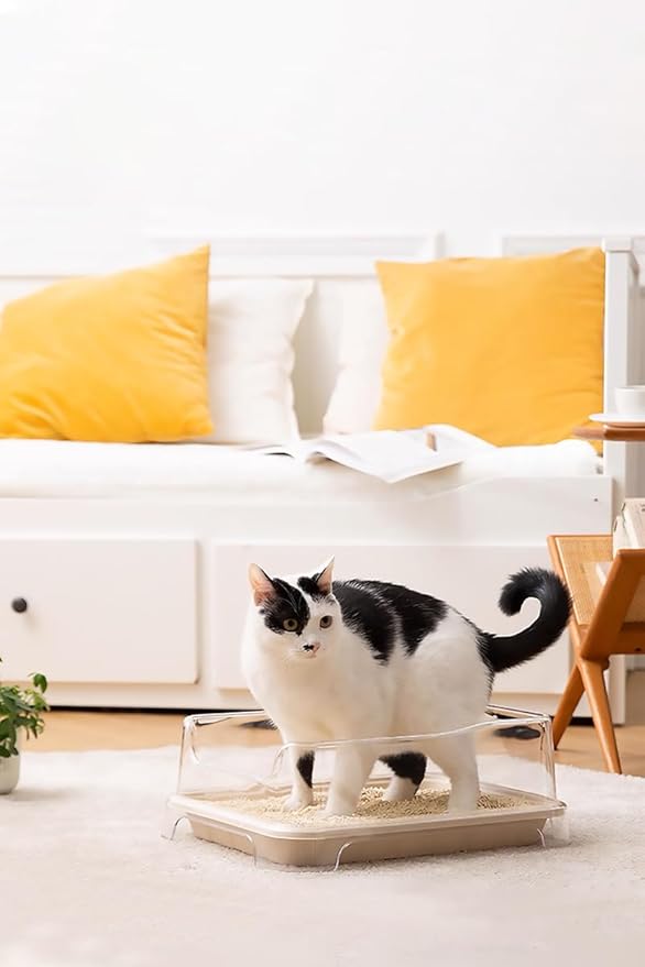 Disposable Litter Box, Nature-Conscious Pan, Mobile Pet Tray, Travel Must-Have. Set of 5 Boxes, 16.5 x 12.5 x 2 in