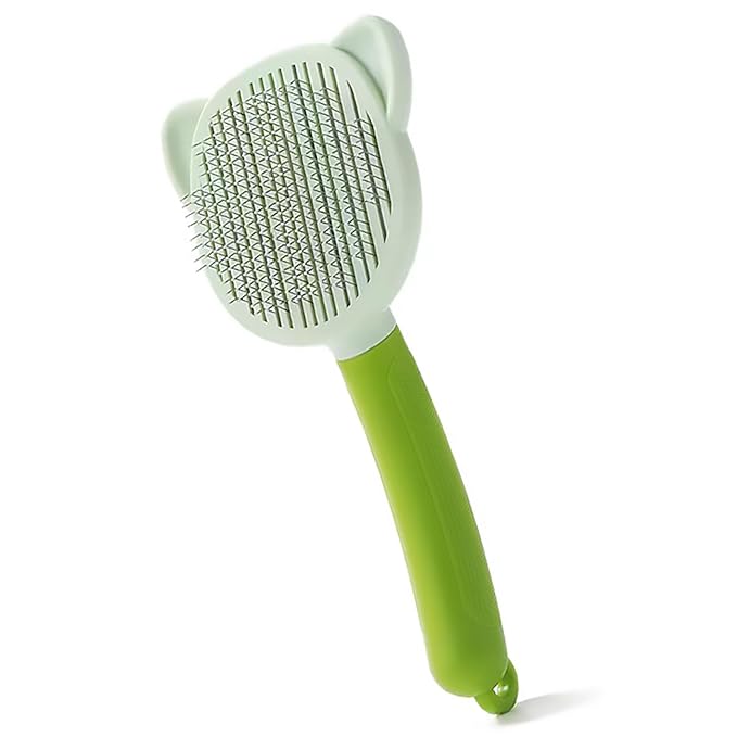 Dog Brush, Cat Brush, Pet Grooming Brush, Shedding Undercoat Rake, Clean Dog Grooming Comb, Dog and Cat Brush, Reduces Shedding by 96% (green)