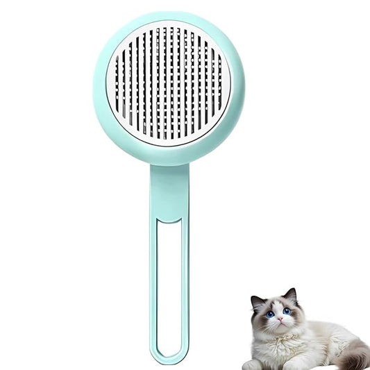 Cat Brush,Self-Cleaning Cat Brush for Indoor Cats,Pet Grooming Brush Massage Removes Loose Fur,Suitable for Long or Short Haired Cats