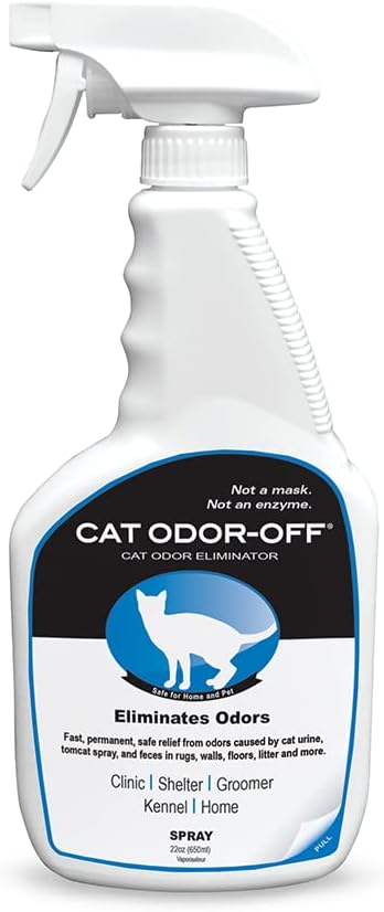 Thornell Cat Odor-Off: Cat Spray Odor Eliminator - Pet Odor Eliminator for Home - Pet Urine Odor Eliminator Spray, 22oz