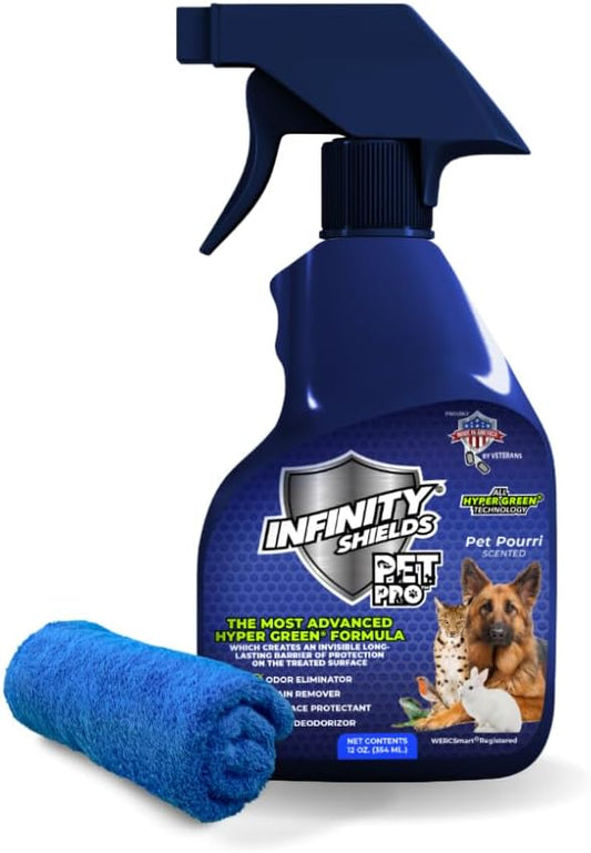 Pet Pro Stain & Odor Eliminator for Strong Odor, Enzyme Pet Urine Odor Eliminator, Carpet Stain Remover for Cats & Dog Pee, Enzymatic Cat Urine Destroyer, Carpet deodorizer & Spray