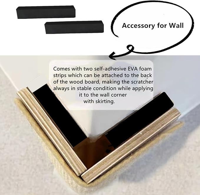 SHENGOCASE 2-Pack 20.5" Tall Wall Sofa Couch Corner Cat Sisal Scratcher,Scratching Post,Replaceable Sisal Scratch Pad Mat, Couch Protector