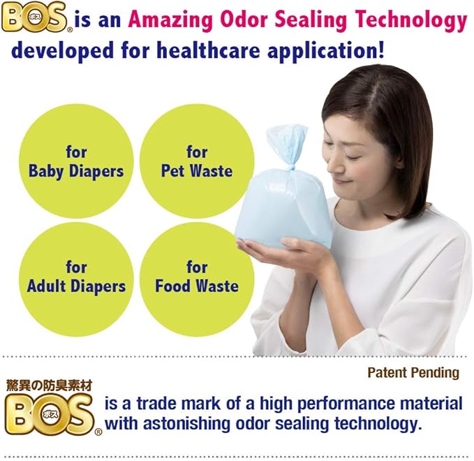 BOS Amazing Odor Sealing Cat Waste Bags - Durable and Unscented [Size: S, Color: light blue] (90 count, Pack of 1) (90 Bags)★May be too small to get a litter scoop inside!