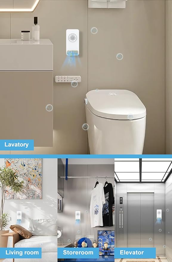 Cat Litter Deodorizer, Ozone Tech,3 Modes, Mini Size, Deodorization for Pet Room, Fridge, Car, Closet,Shoes Cabinet, and Home