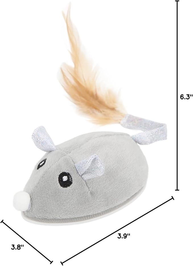 Sazao Electric Moving Mice Toy, USB Charging Cat Mouse Toy Lifelike Toxic Free for Indoor