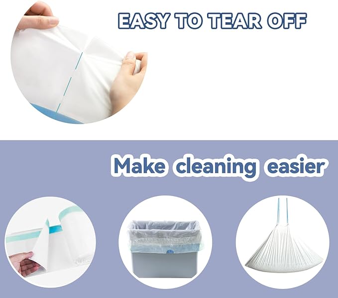 Self Cleaning Cat Litter Box Liners, Replaced Waste Bags Compatible with Cat Litter Box, Cat Litter Waste Receptacles Bags (18''x20'', 80 Count)