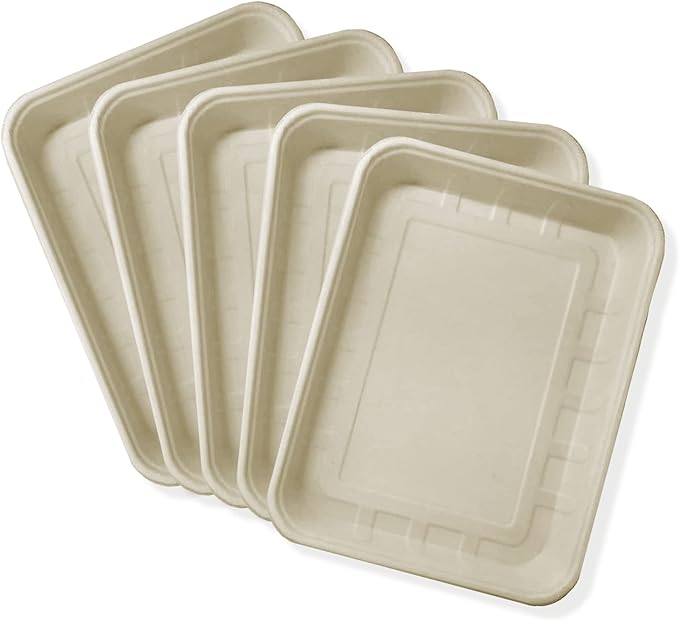 Disposable Litter Box, Nature-Conscious Pan, Mobile Pet Tray, Travel Must-Have. Set of 5 Boxes, 16.5 x 12.5 x 2 in