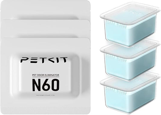 PETKIT N60 Pet Odor Control for Purobot Ultra and Purobot Max Pro Self-Cleaning Cat Litter Box, Long-Lasting Effective Litter Box Odor Remove, Natural Formula (Pack of 3)