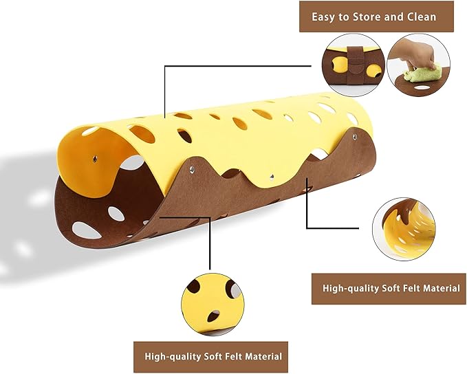 HonourHope 2 Pcs DIY Cat Tunnels Toy - Collapsible Cat Tube Toys Cat Cave Nest Toy Free Combination Pet Interactive Toy for Kittens Rabbits Hamsters and Small Animals