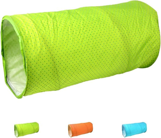 PAWISE Cat Tunnel Tube, Cat Toys Collapsible, Cat Play Tent Bed Indoor Pop-up Pet Tube Interactive Toy for Cat Puppy Kitten Rabbit (Color Random)(Tunnel)