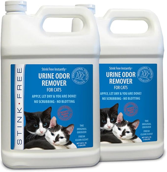 Instantly Cat Urine Odor Remover & Eliminator Cleaning Solution, Oxidizer Based Pee Cleaner Solution & Deodorizer for Carpets, Outdoor Rugs, Rugs, Mattress, etc. 2-128 oz Gallons