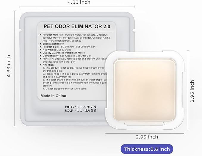 Smelling Fresh with N50-2.0 Odor Eliminator Exclusive for Pura Max Automatic Self-Cleaning Cat Litter Box - Cat Toilet Odor Control (3 Packs)