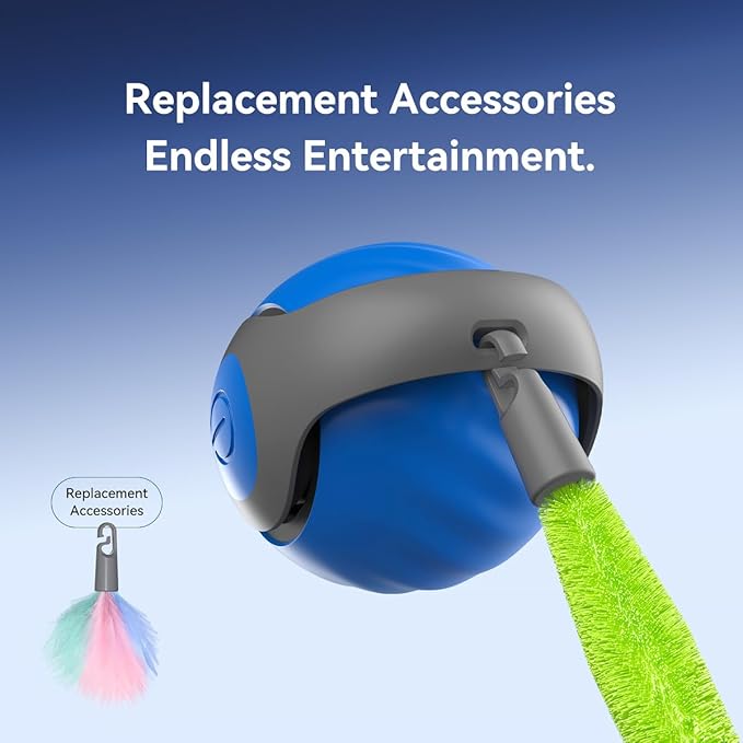 Speedy Sprint Ball Toy for Cat Type-C Rechargeable Interactive Cats Toy 2 Set