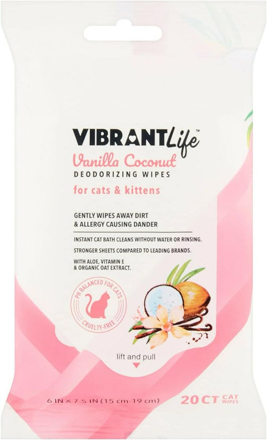 Vibrant Life Deodorizing Cat Wipes