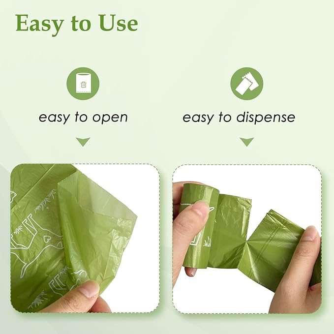 240 Count Unscented 13” x 9” Dog Waste Bags Rolls, Leakproof Strong & Sturdy Bags for Dogs, Doggie Bags Cats Litter Bags,Trash Bags for Doggy Pets