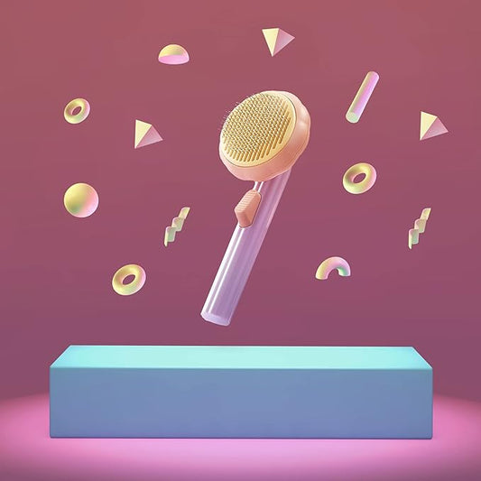 Lukamoo® Cat Brush for Shedding & Grooming, for Long & Short Haired Cats, for Matted Fur, Self-Cleaning