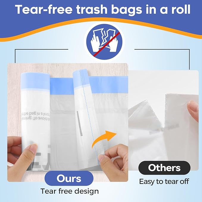 Compatible with PETKIT PuraMax & PuraX - Tear Resistant Cat Litter Box Liners, 80 Pack, 22x12 Inch, 4 Gallon Bags, Drawstring Closure, 2 Mil Thick, Fits Self-Cleaning Litter Boxes