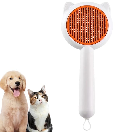 Cat Brush for Shedding, Self-Cleaning Brush for Pet Hair Removal, Cat Hair Brush Remover for Long and Short Haired Cats and Dogs, Self-Cleaning Grooming Tool