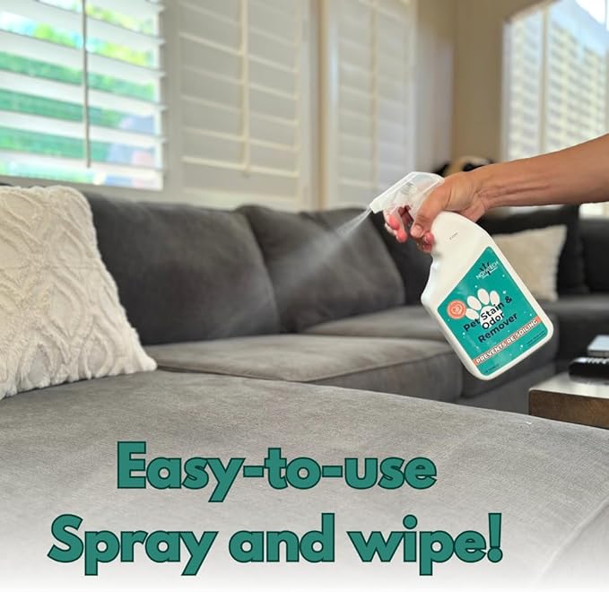 Pet Stain & Odor Remover - Fast-Acting Enzyme Cleaner for Dog & Cat Urine - Safe for Carpets, Floors, Furniture - Non-Toxic, Pet-Safe Formula - 1 Gallon