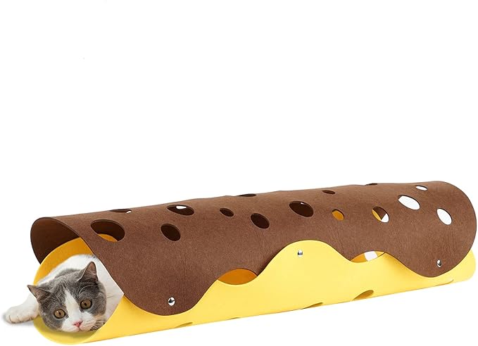 HonourHope 2 Pcs DIY Cat Tunnels Toy - Collapsible Cat Tube Toys Cat Cave Nest Toy Free Combination Pet Interactive Toy for Kittens Rabbits Hamsters and Small Animals