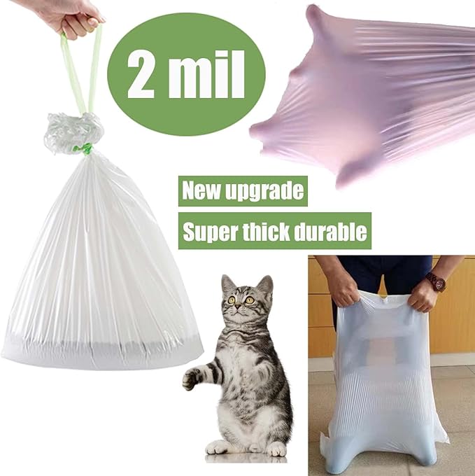 Gefryco Cats Sifting Litter Box Liners Thick 2mil, Jumbo Disposable Waste Litter Bags Litter Tray Liners