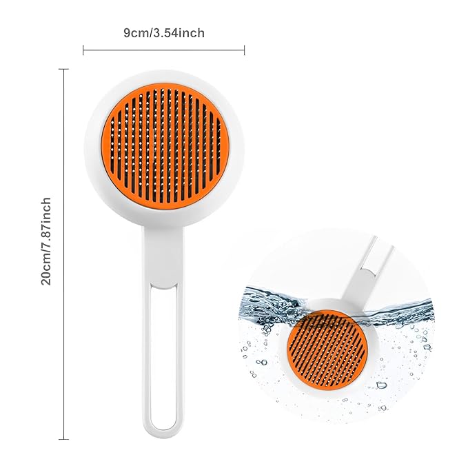 Cat Brush, Cat Specific Deep shedding Massage Brush, Cat Brush Hair with Soft Silicone Bristles, All Hair Lengths Effortless Fur Remova, White