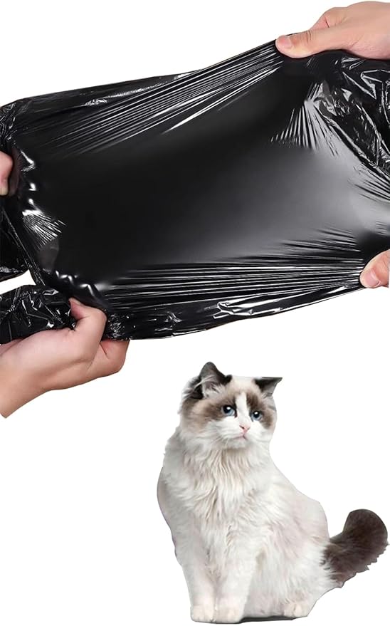 Cat litter Box Liners,100 Count 36" x 19" Jumbo Cat Litter Pan liners, Thick Heavy Duty Black Cat Pan Liner