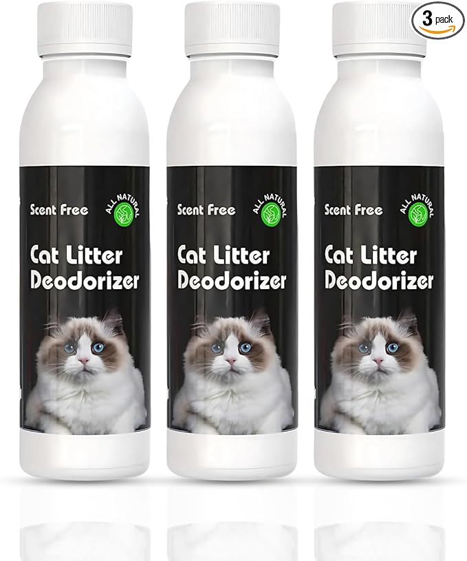 Pack of 3 - Cat Litter Deodorizer (Unscented) - Activated Carbon