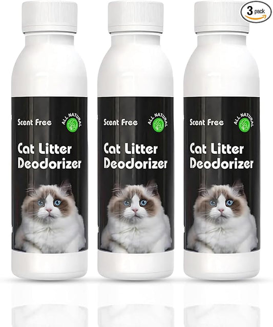 Pack of 3 - Cat Litter Deodorizer (Unscented) - Activated Carbon