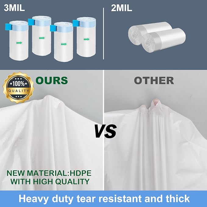 ELEGX 120 Count Litter Box Liners Bags, 3MIL Extra Thick Heavy Duty,27.1" x 12.9" Compatible with Neakasa M1, PetPivot AutoScooper 11 Open-Top Automatic Self-Cleaning Cat Litter Robot Box