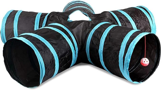 Cat Tunnels Indoors Cat Play Tunnel for Indoor Outdoor, Cat Tunnel Large Cat Toy Kitten Kitty Rabbt (5 Way)