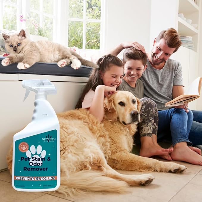 Pet Stain & Odor Remover - Fast-Acting Enzyme Cleaner for Dog & Cat Urine - Safe for Carpets, Floors, Furniture - Non-Toxic, Pet-Safe Formula - 1 Gallon