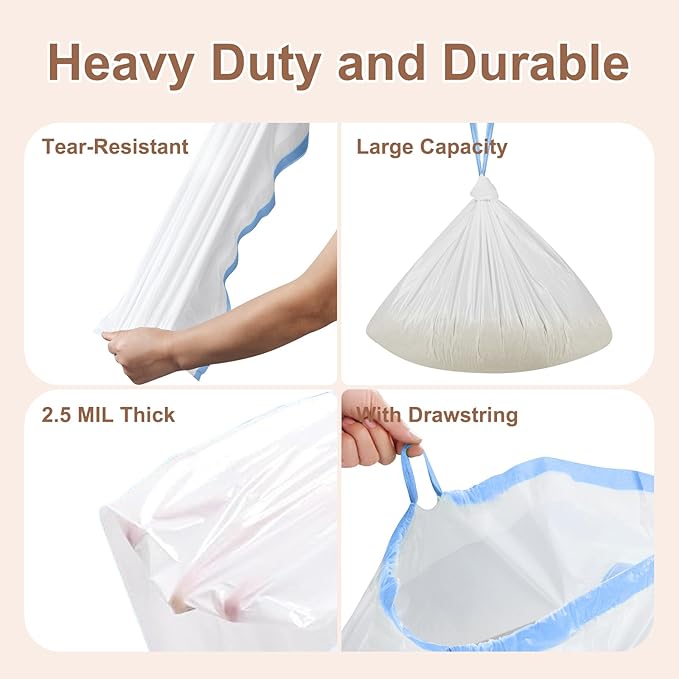 12 Pack Litter Box Liners Compatible with Safe Pets Scoopfree Cat Litter Box Tray Refill, Large Cat Waste Poop Bags with Anti-scratch Cardboard and Drawstring Heavy Tear-resistant- 37" x 16"