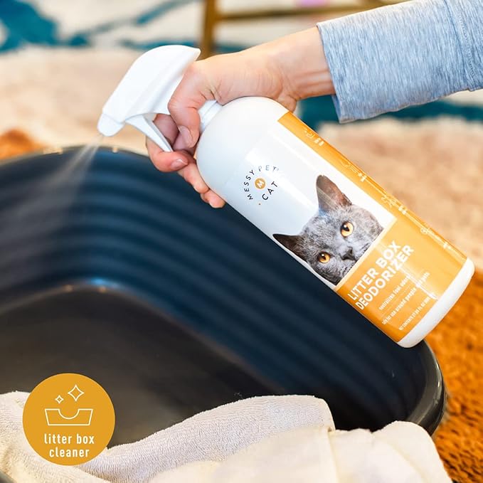 Litter Box Deodorizer – Enzymes Combat Odors from The Litter Box, Safe for Cats & Kittens - 27.05 fl oz