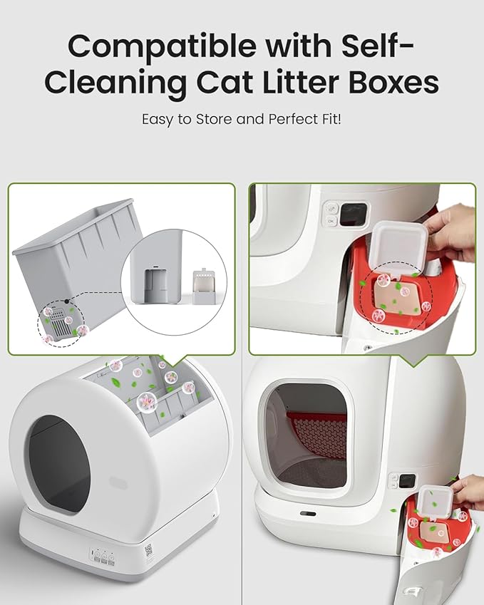 Odor Eliminator for Self-Cleaning Cat Litter Box – WOLMDS Cat Litter Deodorizer Gel for Strong Odor Absorber with Lily Aroma for Automatic Litter Boxes, Cat Essentials for Home, MSDS Certified (5 Pcs)