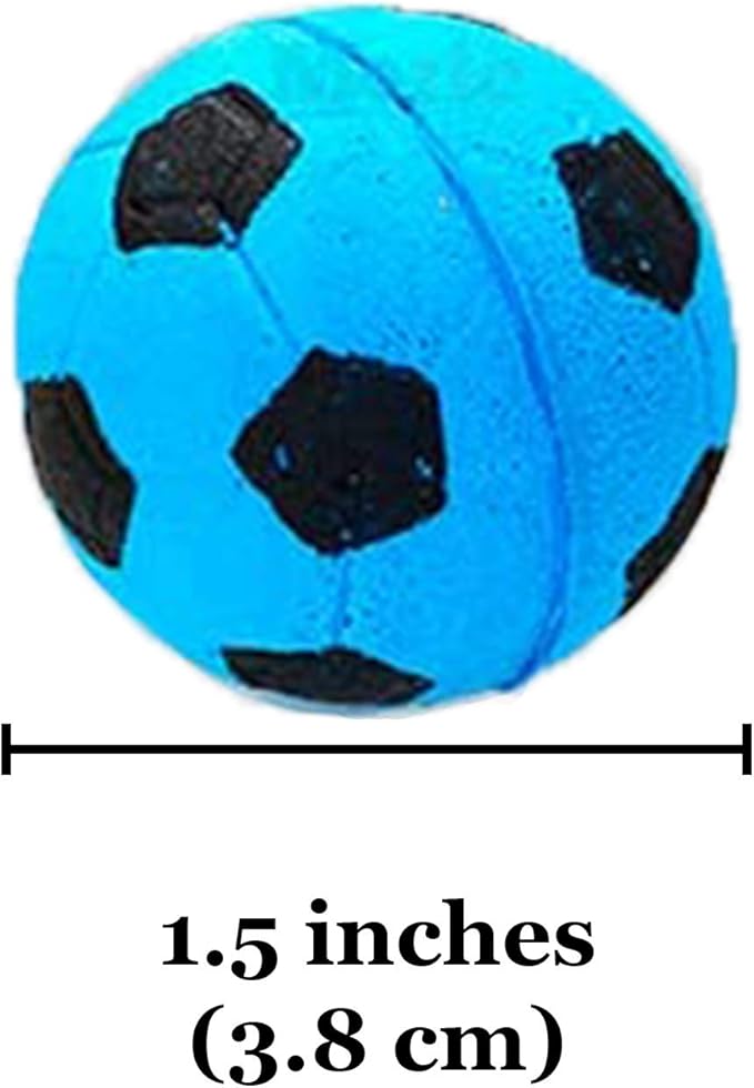 CoCoo Sponge Cat Balls, 1.5 - Inches, Soft Foam Soccer Balls for Exercise and Interactive Activity, Sturdy, Bouncy Balls for Feline (24 Pieces)