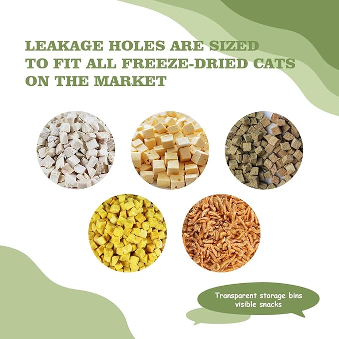 VKL Cat Treat Dispenser Toy with Track Ball, Leakage Design - Promotes healthy eating habits and provides entertainment - Ideal for young pet owners (Blue)