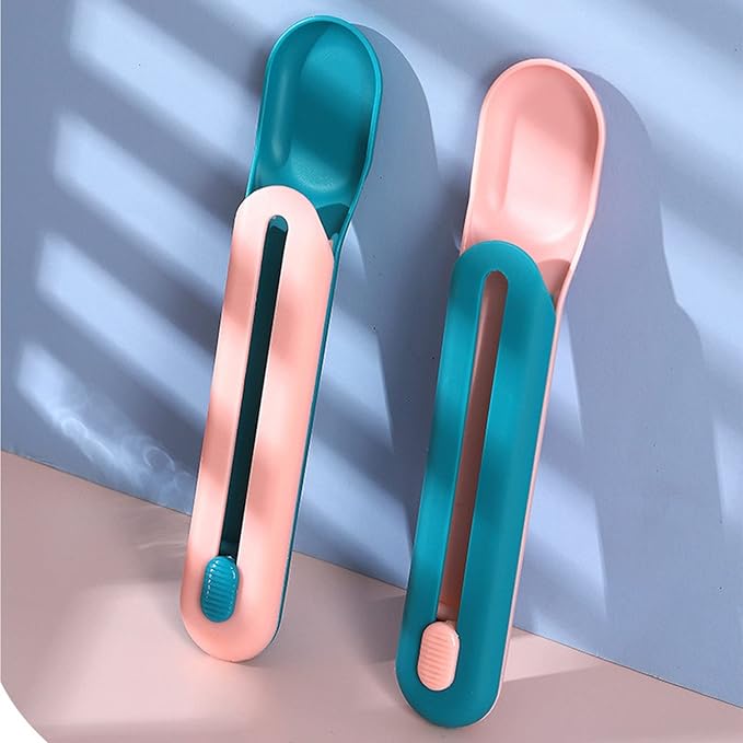 Pet Feeder Cat Strip Squeeze Spoon, Cat Wet Treats Dispense, Multi Functional Pet Spoons Cat Feeder,Cat Wet Food Spoon Feeding Pet Food Spoon Cat Snack Spoon for Lickable Wet Cat Pet Liquid(Pink)
