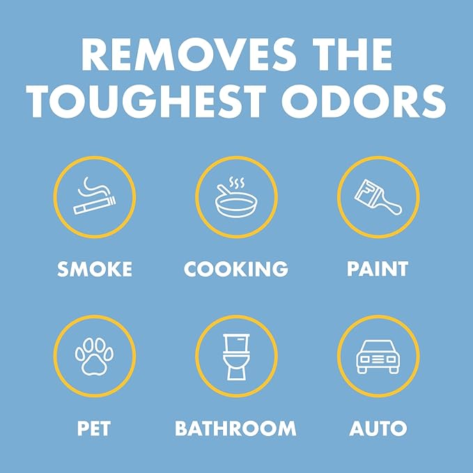 Gonzo Odor Air Magnet Max Gel Odor Eliminator (2 PACK) For Car, Closet, Trash & Pet Areas, Smoke Odors - Lavender and Linen Scent, 14 oz Jars, Blue
