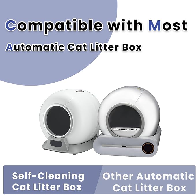 Self Cleaning Cat Litter Box Liners, Replaced Waste Bags Compatible with Cat Litter Box, Cat Litter Waste Receptacles Bags (18''x20'', 80 Count)