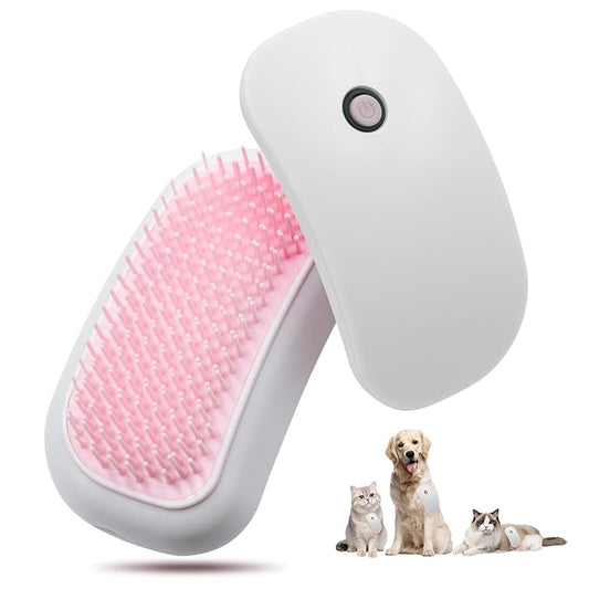 Electric Massage Cat Brushes, Pet Grooming Brush Easily Removes Tangles, 255 Massage Nodes for Relieving Tension, Tight Muscles, and Stiffness-1 pack pink