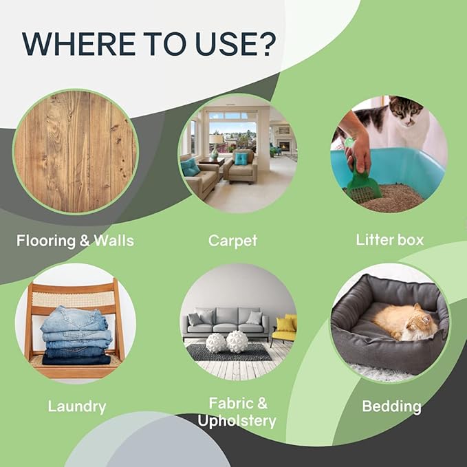 THORNELL Cat Odor-Off Concentrate Pet Smell Odor Eliminator – Cat Odor Eliminator Concentrate for Pet Urine Odor, Tomcat Spray for Cat Urine Smell, Feces on Carpet & Litter Boxes – Fresh Scent 16oz