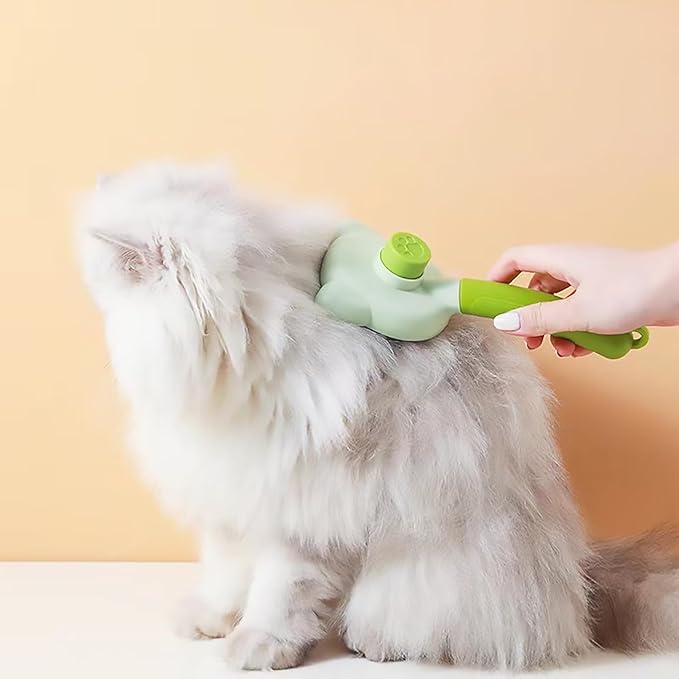 Dog Brush, Cat Brush, Pet Grooming Brush, Shedding Undercoat Rake, Clean Dog Grooming Comb, Dog and Cat Brush, Reduces Shedding by 96% (green)