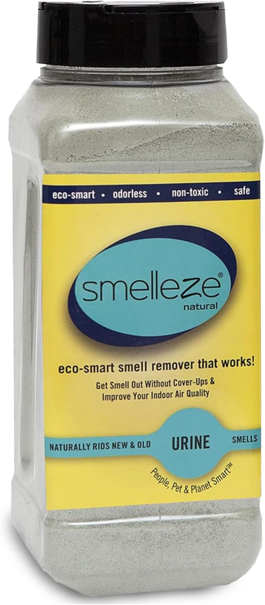 SMELLEZE Natural Urine Odor Removal Deodorizer: 2 lb. Powder Stops Urine Stench
