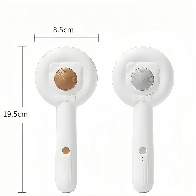 BowBow 2 in 1 Cat Brush and Nail Grinder, Rechargeable Self-Cleaning Slicker Cat/Dog Grooming Brush for Pets with Long Or Short Hair, Hair Remover & Pet Nail Grinder for Dog and Cat for Pet Grooming