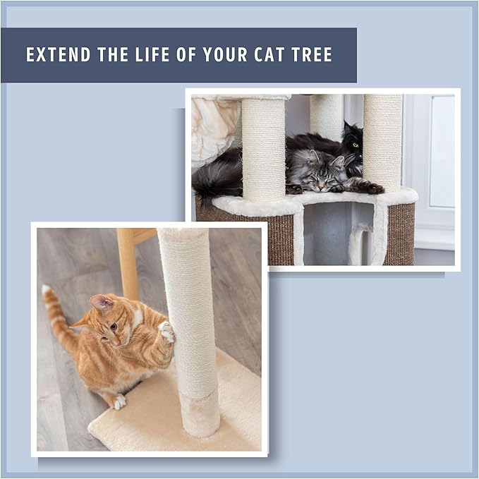 Trixie Replacement Sisal Post for Scratching Posts, Cat Trees and Cat Towers, 3.5 in x 23.6 in (9 x 60 cm)