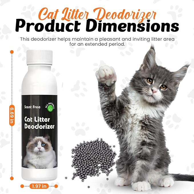 Pack of 3 - Cat Litter Deodorizer (Unscented) - Activated Carbon