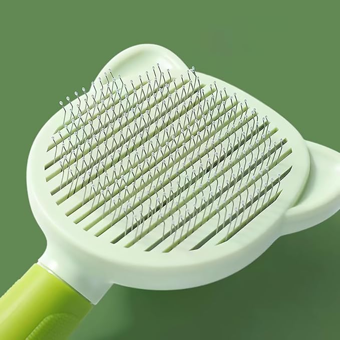 Dog Brush, Cat Brush, Pet Grooming Brush, Shedding Undercoat Rake, Clean Dog Grooming Comb, Dog and Cat Brush, Reduces Shedding by 96% (green)
